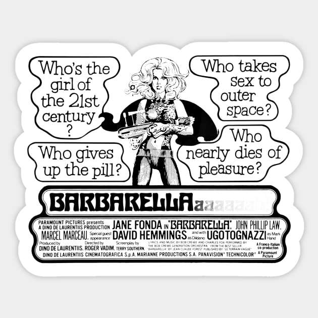 Barbarella Sticker by MondoWarhola